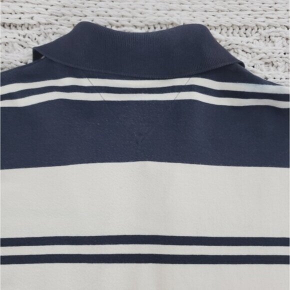 Tommy Hilfiger Cotton Polo Golf Shirt- Striped- M Loose Fit- Vintage - Picture 6 of 16